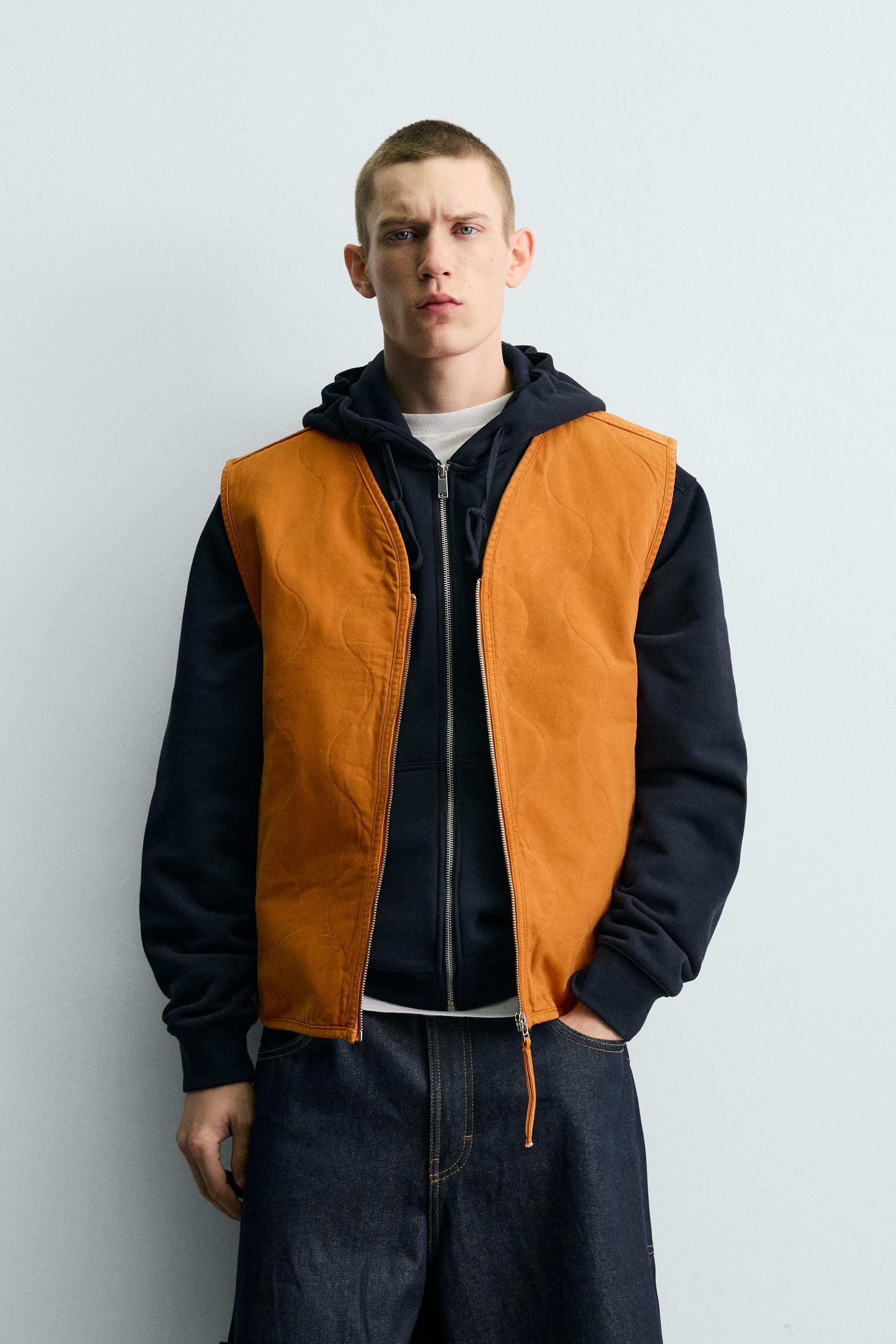 WASHED TOPSTITCHED VEST